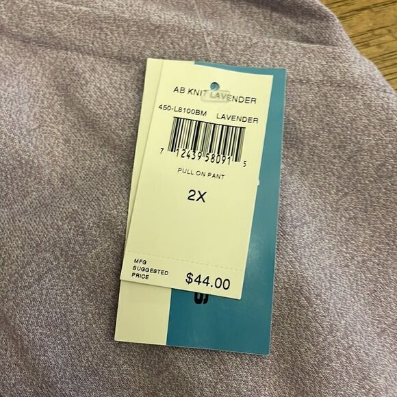 C. D. DANIELS LAVENDER KNIT DRAWSTRING PANTS WITH POCKETS.  NEW WITH TAGS - Picture 8 of 11